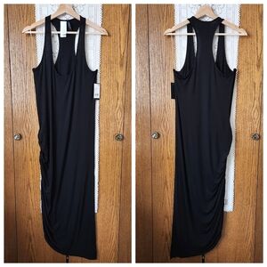 NWT Kenneth Cole Black Ruched Tank Dress